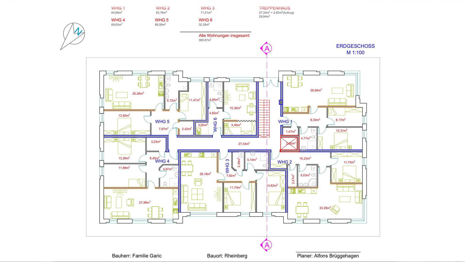 Immobilienobjekt Rheinberg - Wohnungen 1 bis 6