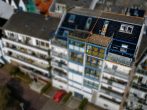 Drohnenaufnahme Rheinpromenade - über den Dächern der Rheinpromenade: Traum-Maisonette-Wohnung mit Rheinblick, Balkon & Dachterrasse
